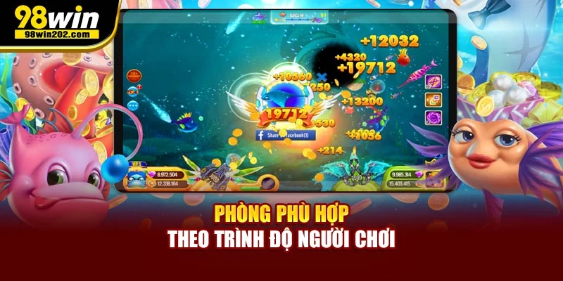 Phòng phù hợp theo trình độ người chơi